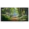 Designart - Bright Green Forest in Morning - Landscape Photography Canvas Print